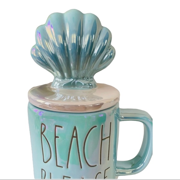 🆕Rae Dunn | ‘BEACH PLEASE’ Mug with Seashell Topper - Picture 16 of 16
